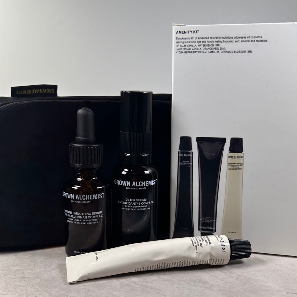 Grown Alchemist AM Skin Prescription Kit- Serum, Lip Balm, Cleanser
